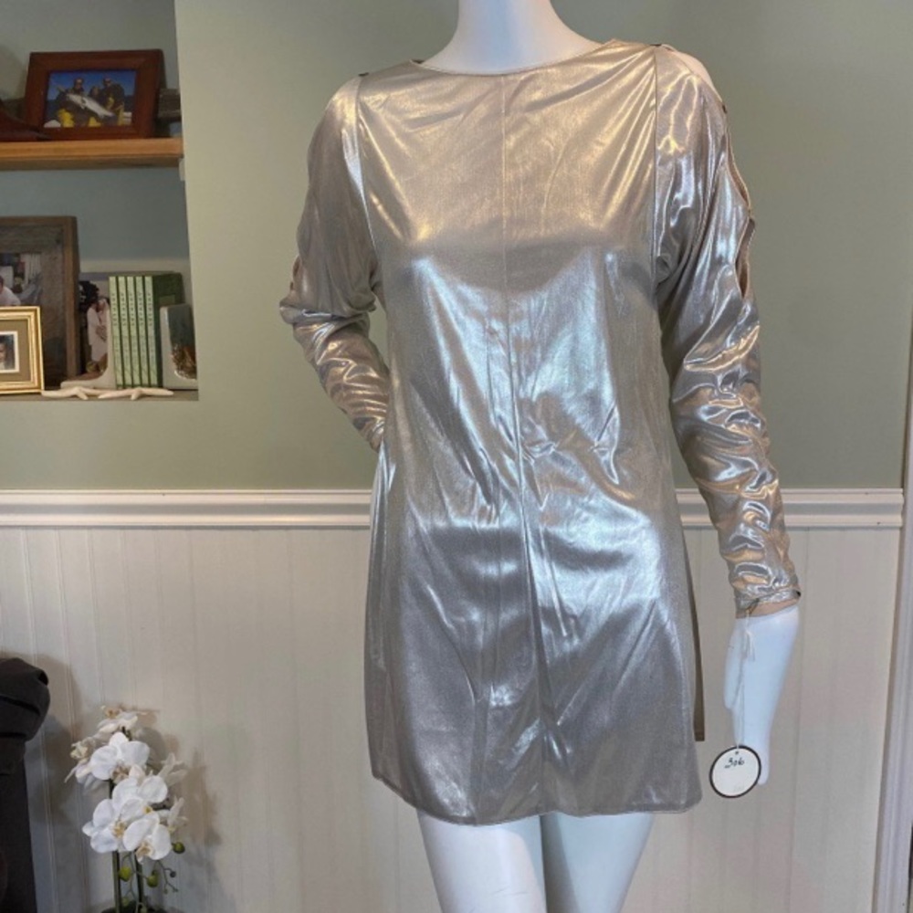Vintage Dominic Rompollo Silver Mini Dress